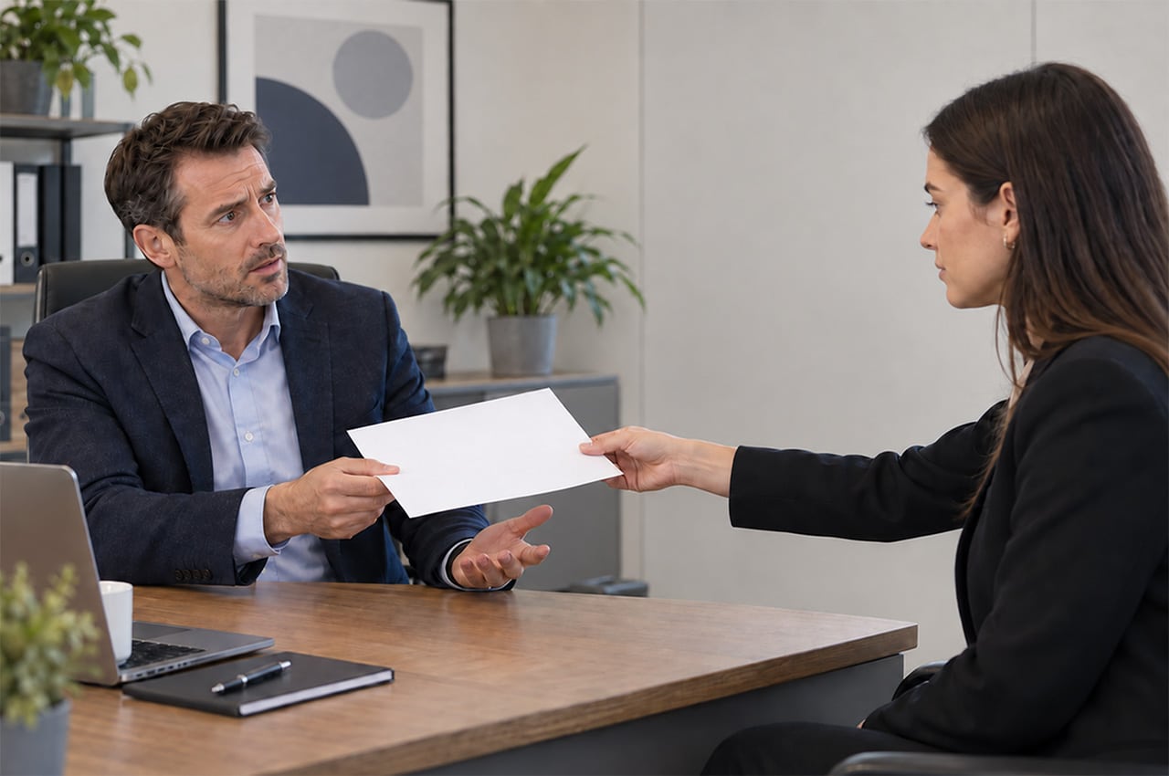 An employee resignation